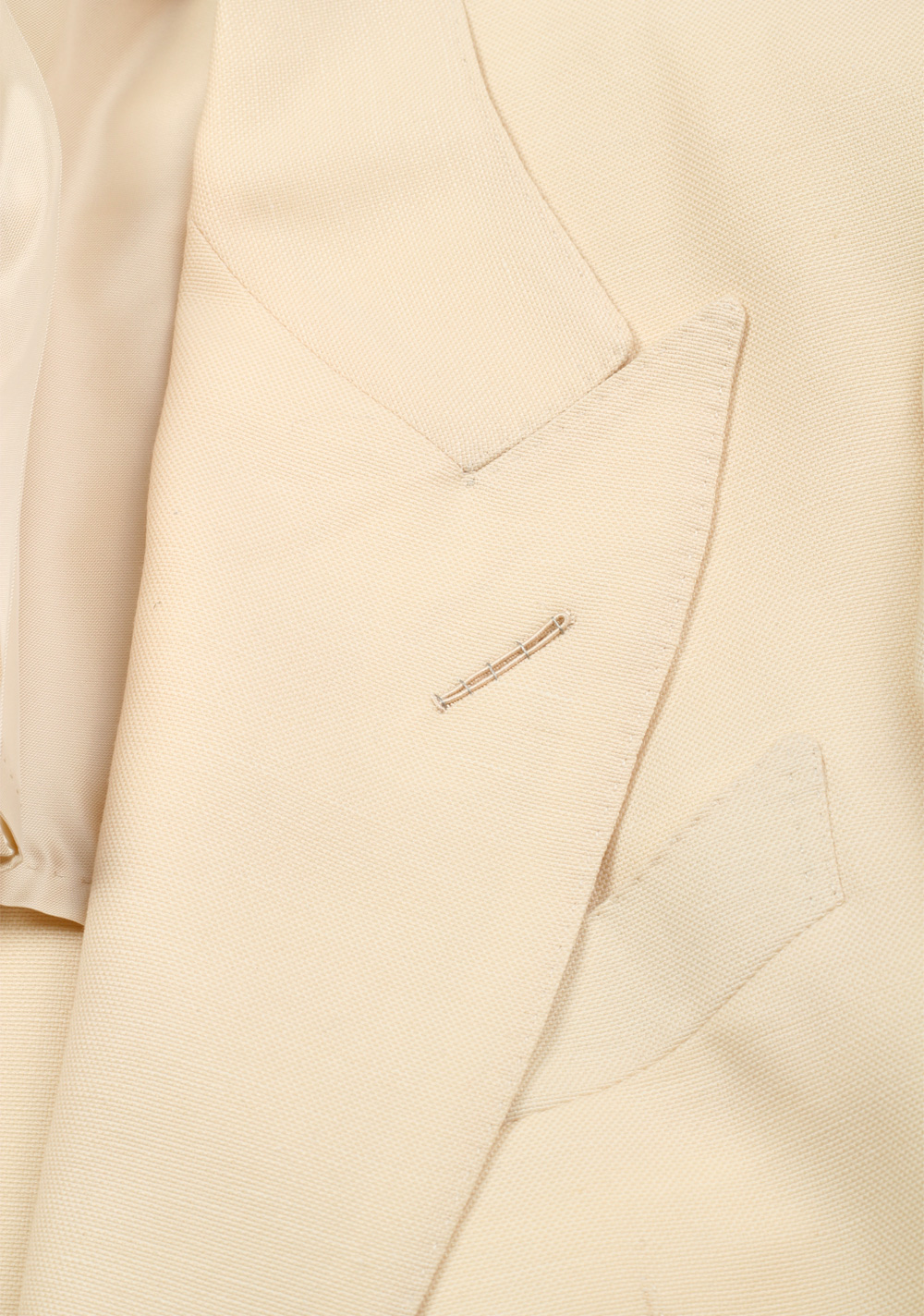 TOM FORD Shelton Cream Suit Size 48 / 38R U.S. In Wool Linen Mohair | Costume Limité
