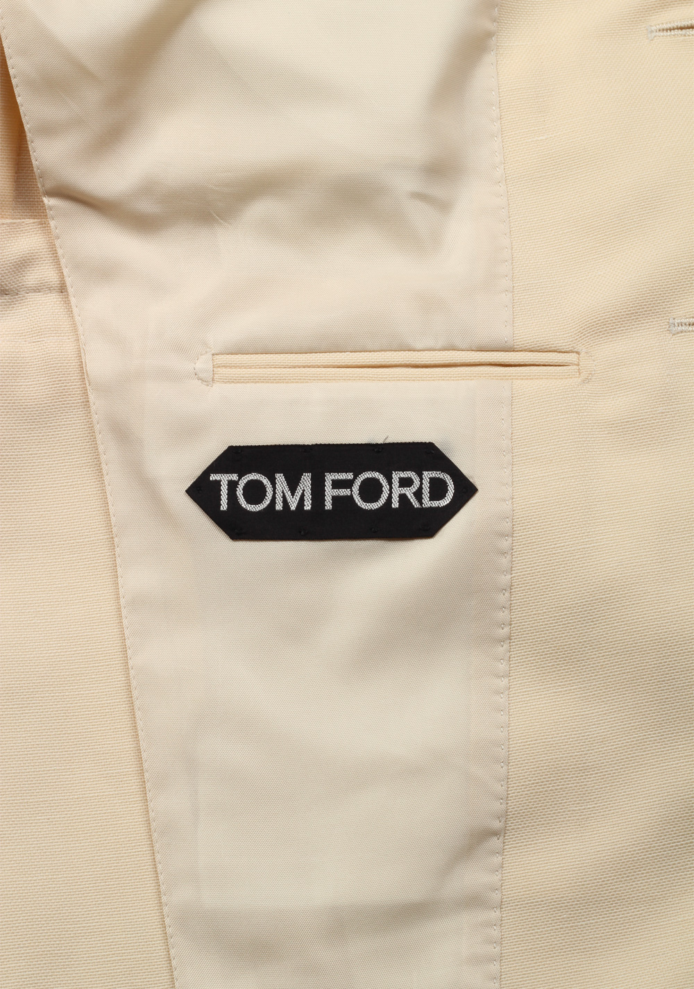 TOM FORD Shelton Cream Suit Size 48 / 38R U.S. In Wool Linen Mohair | Costume Limité