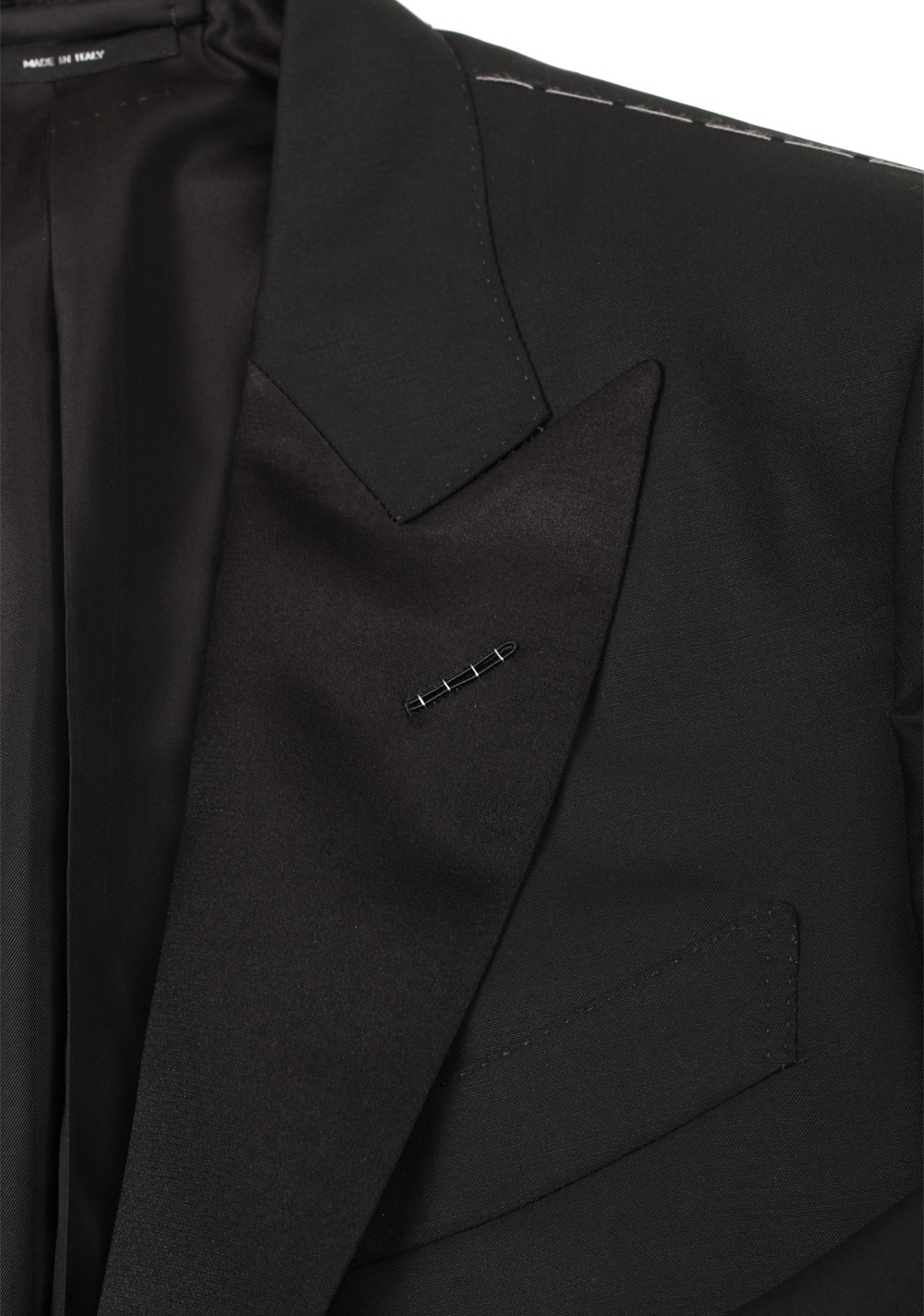 TOM FORD O’Connor Black Tuxedo Smoking Suit Size 46 / 36R U.S. Fit Y | Costume Limité