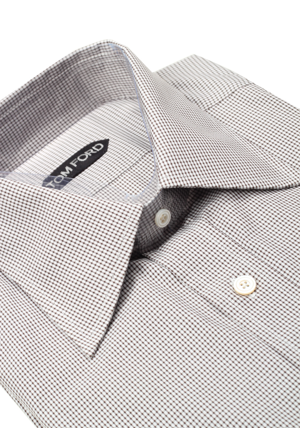 TOM FORD Checked Gray Dress Shirt Size 40 / 15,75 U.S. | Costume Limité