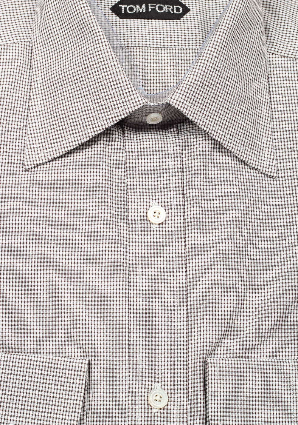 TOM FORD Checked Gray Dress Shirt Size 40 / 15,75 U.S. | Costume Limité