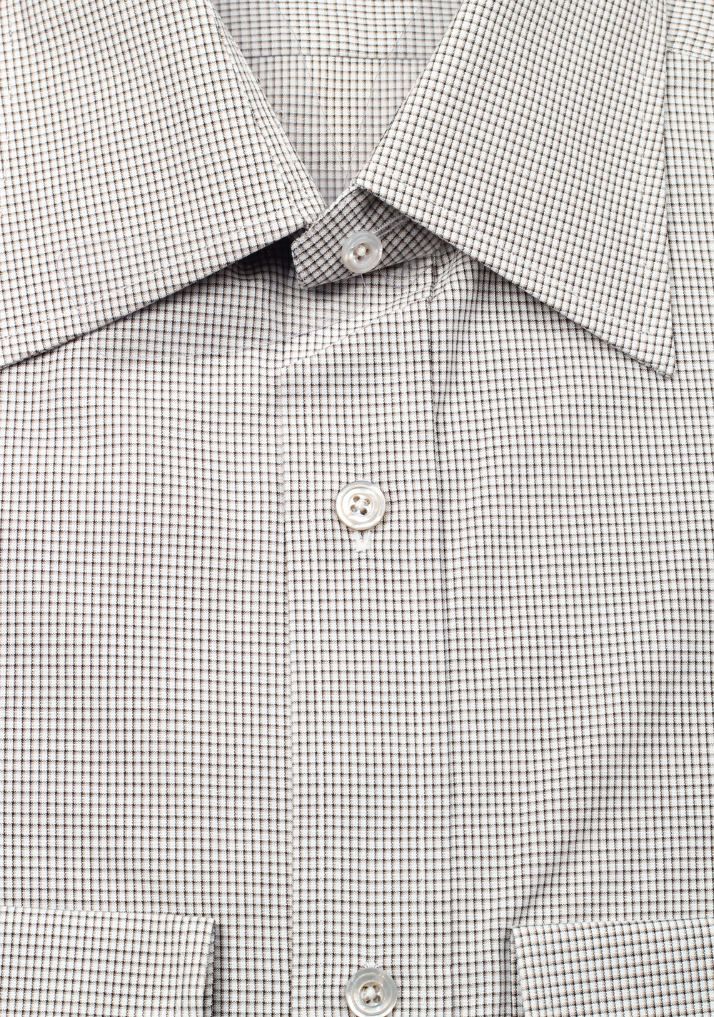 TOM FORD Checked Gray Dress Shirt Size 40 / 15,75 U.S. | Costume Limité