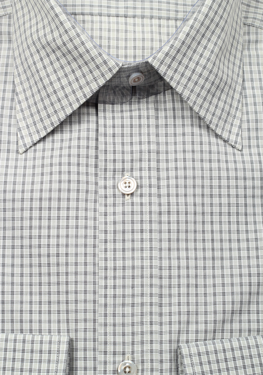 TOM FORD Checked Gray Dress Shirt Size 40 / 15,75 U.S. | Costume Limité