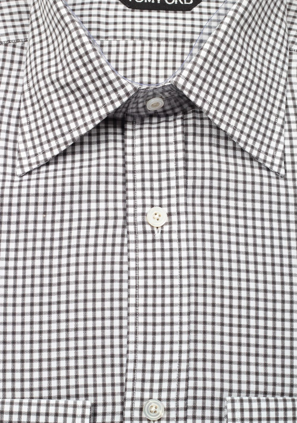 TOM FORD Checked Gray Dress Shirt Size 40 / 15,75 U.S. | Costume Limité