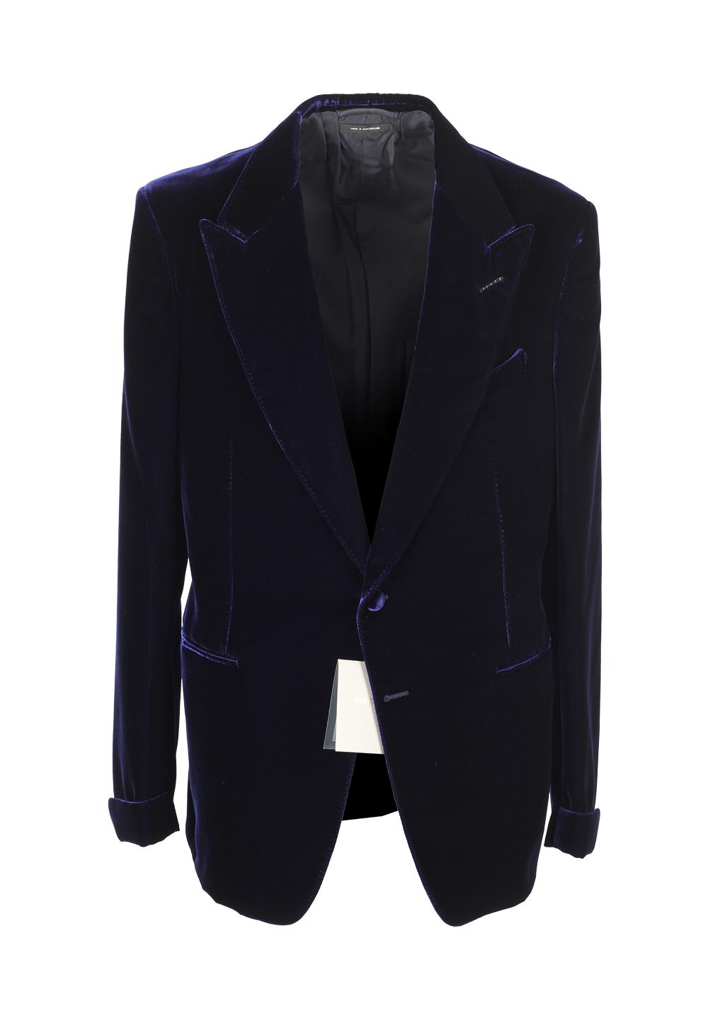 TOM FORD Shelton Blue Sport Coat Velvet Tuxedo Dinner Jacket Size 52L ...