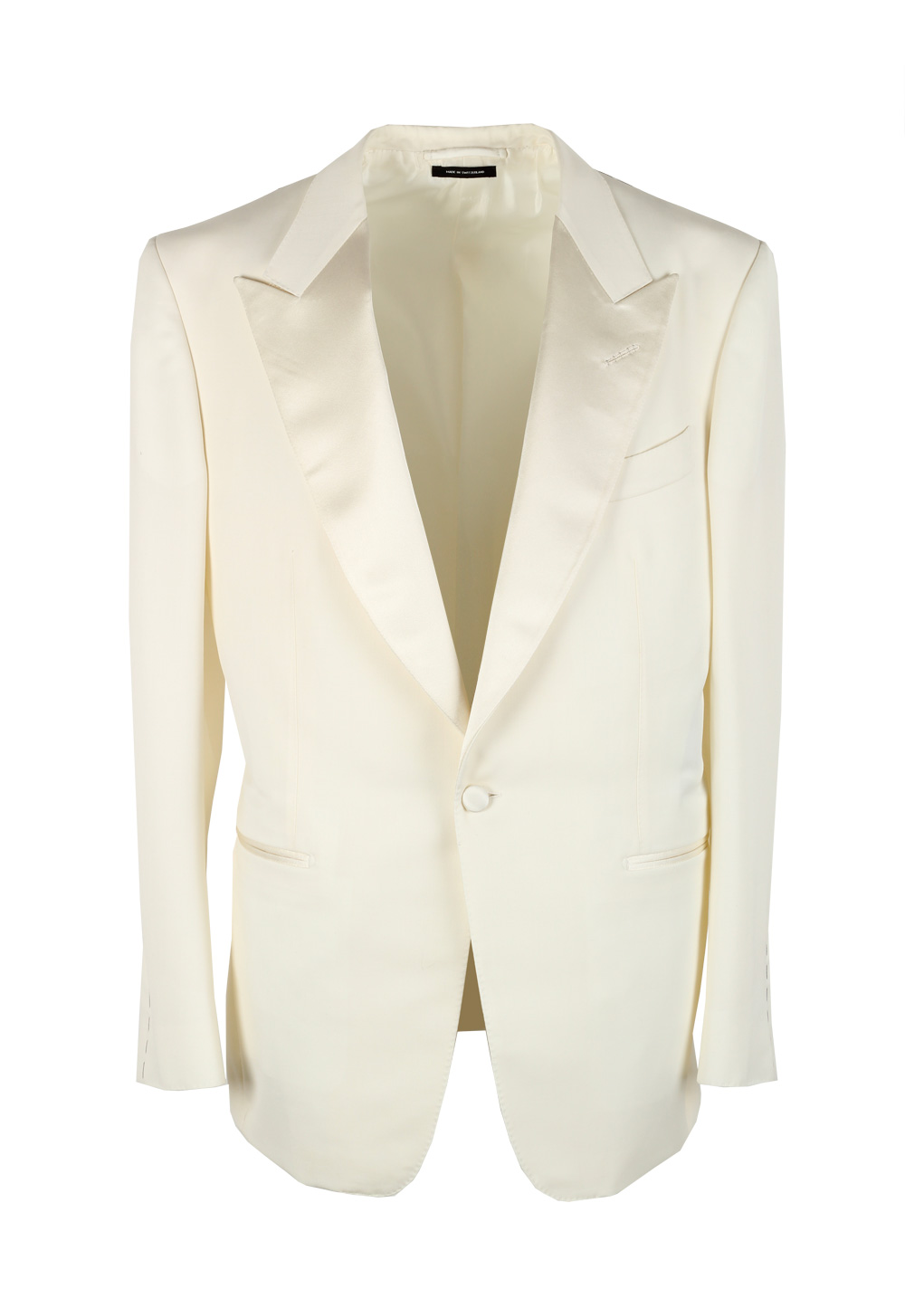 TOM FORD Windsor Ivory Sport Coat Tuxedo Dinner Jacket Size 52 / 42R U.S. Fit A | Costume Limité