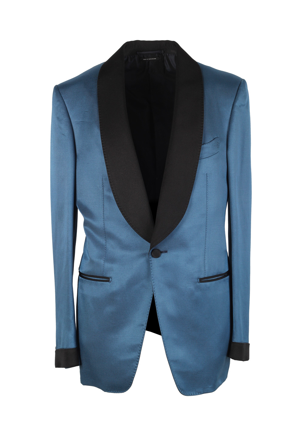 TOM FORD Shelton Blue Tuxedo Dinner Jacket Size 46 / 36R U.S. | Costume Limité