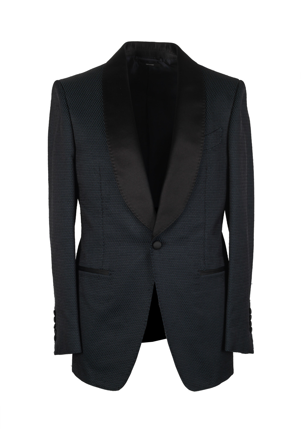TOM FORD Shelton Green Black Sport Coat Tuxedo Dinner Jacket Size 46 ...