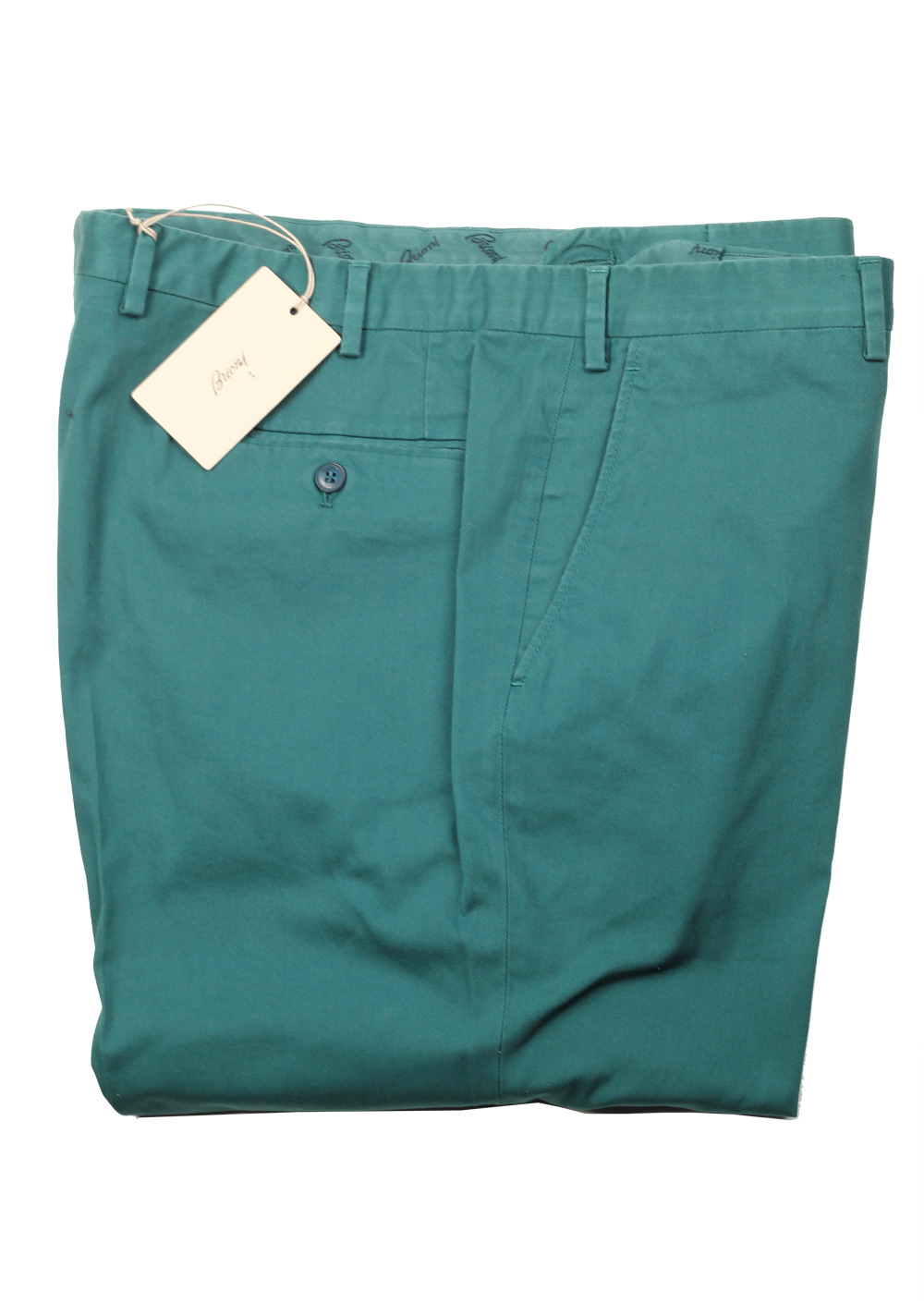 Brioni Green Tigullio Trousers Size 56 / 40 U.S. | Costume Limité