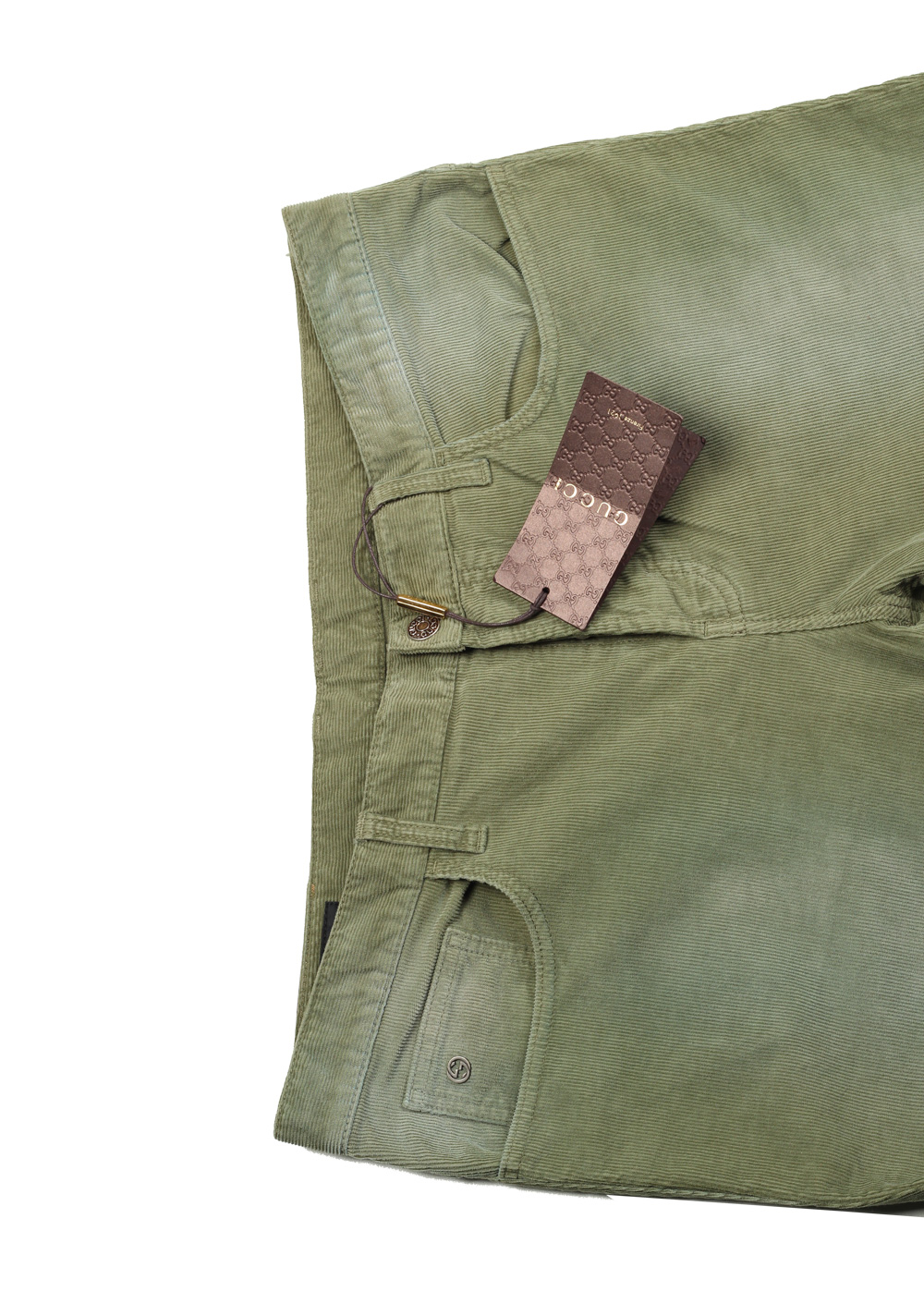 Gucci Green Corduroy Trousers Size 52 / 36 U.S. In Cotton | Costume Limité