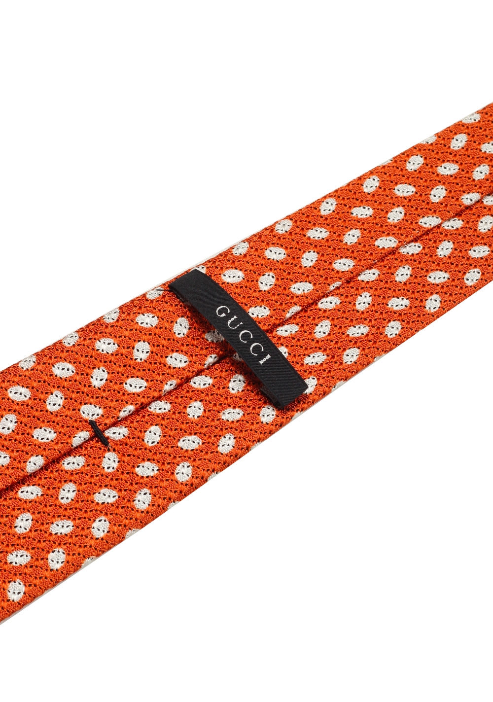 Gucci Orange Patterned Dot Tie | Costume Limité