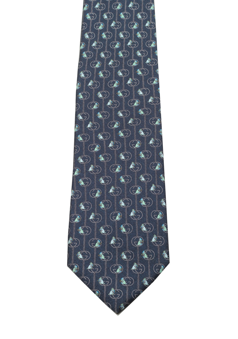 Gucci Blue Patterned Bird Tie | Costume Limité