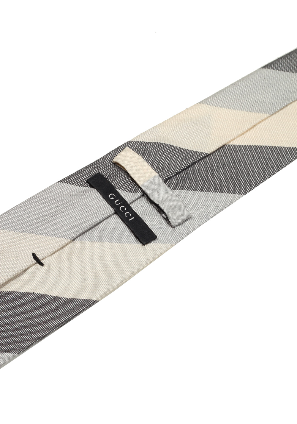 Gucci Gray Patterned Striped Tie | Costume Limité