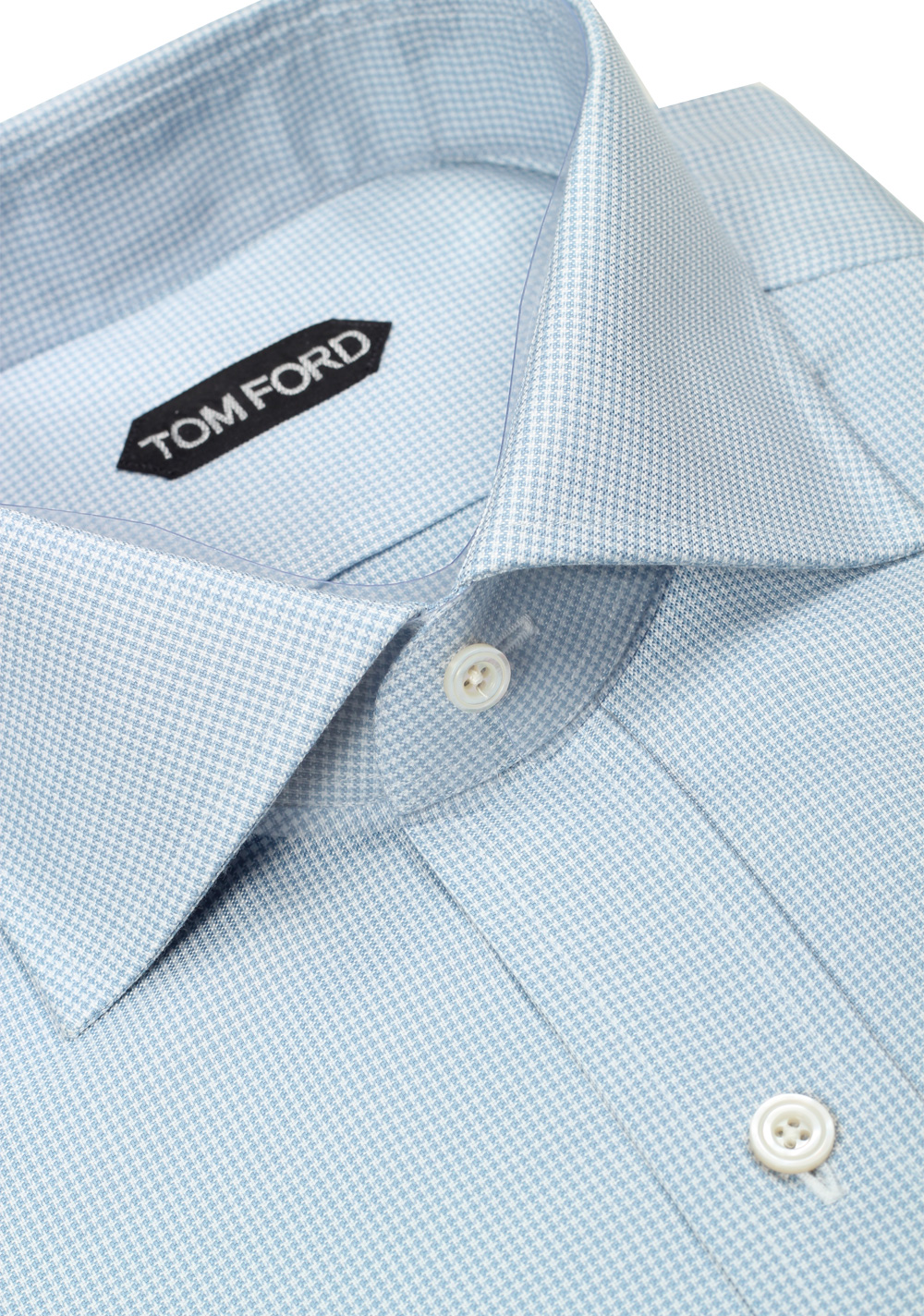 TOM FORD Patterned Blue / White Shirt Size 40 / 15,75 U.S. | Costume Limité