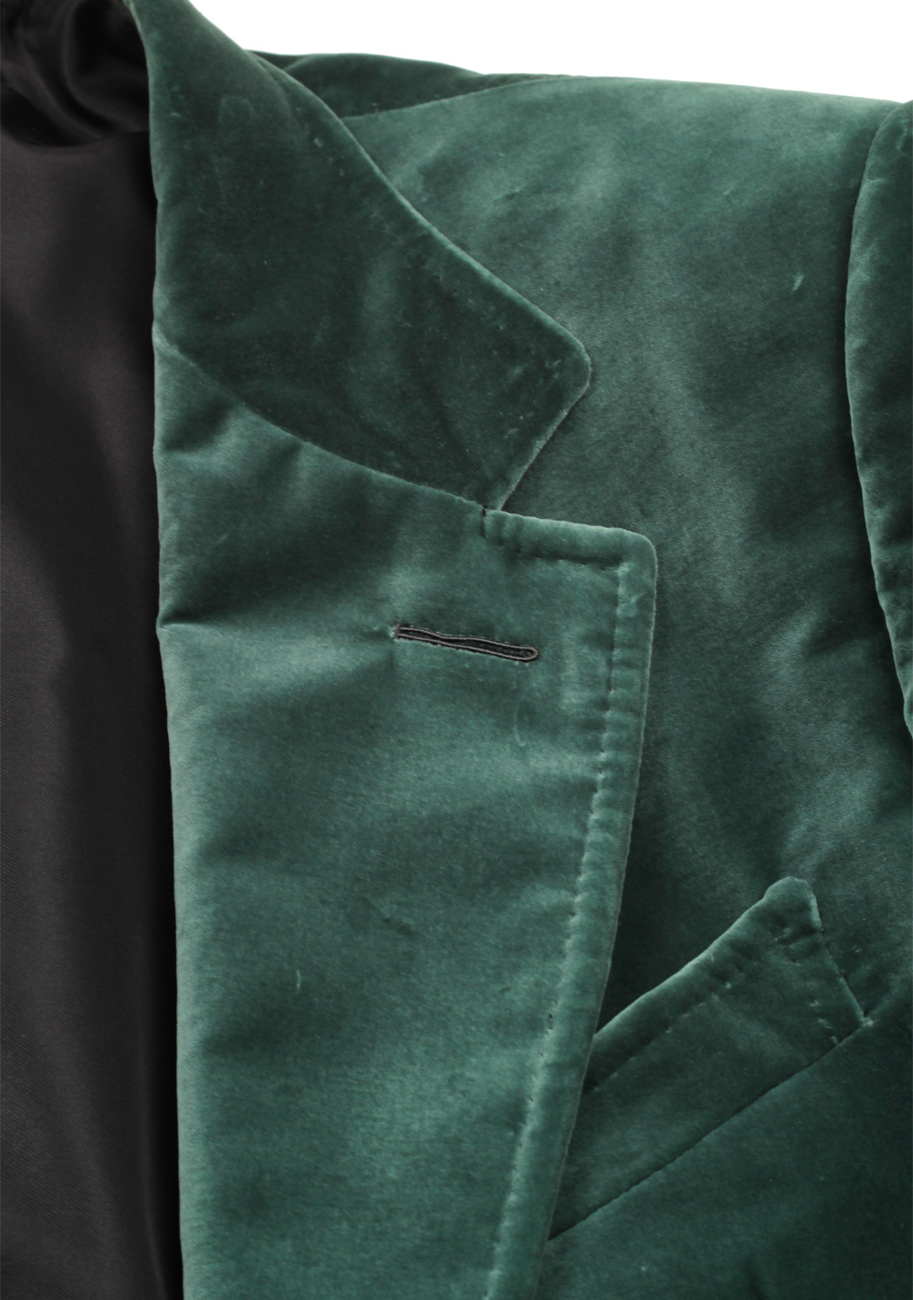 TOM FORD Shelton Velvet Green Sport Coat Size 50 / 40R U.S. Cotton | Costume Limité