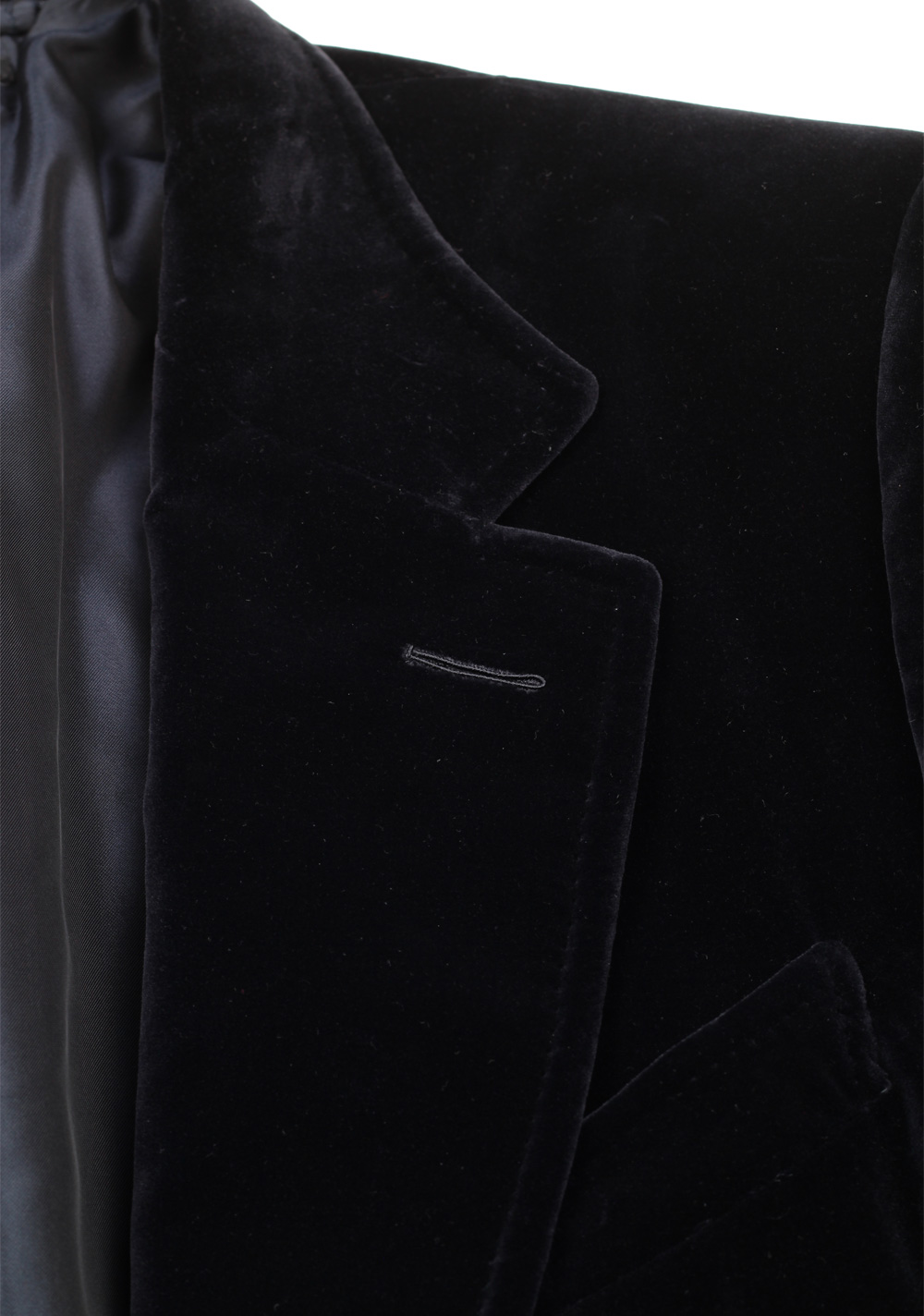 TOM FORD Shelton Velvet Black Sport Coat Size 52 / 42R U.S. Cotton | Costume Limité
