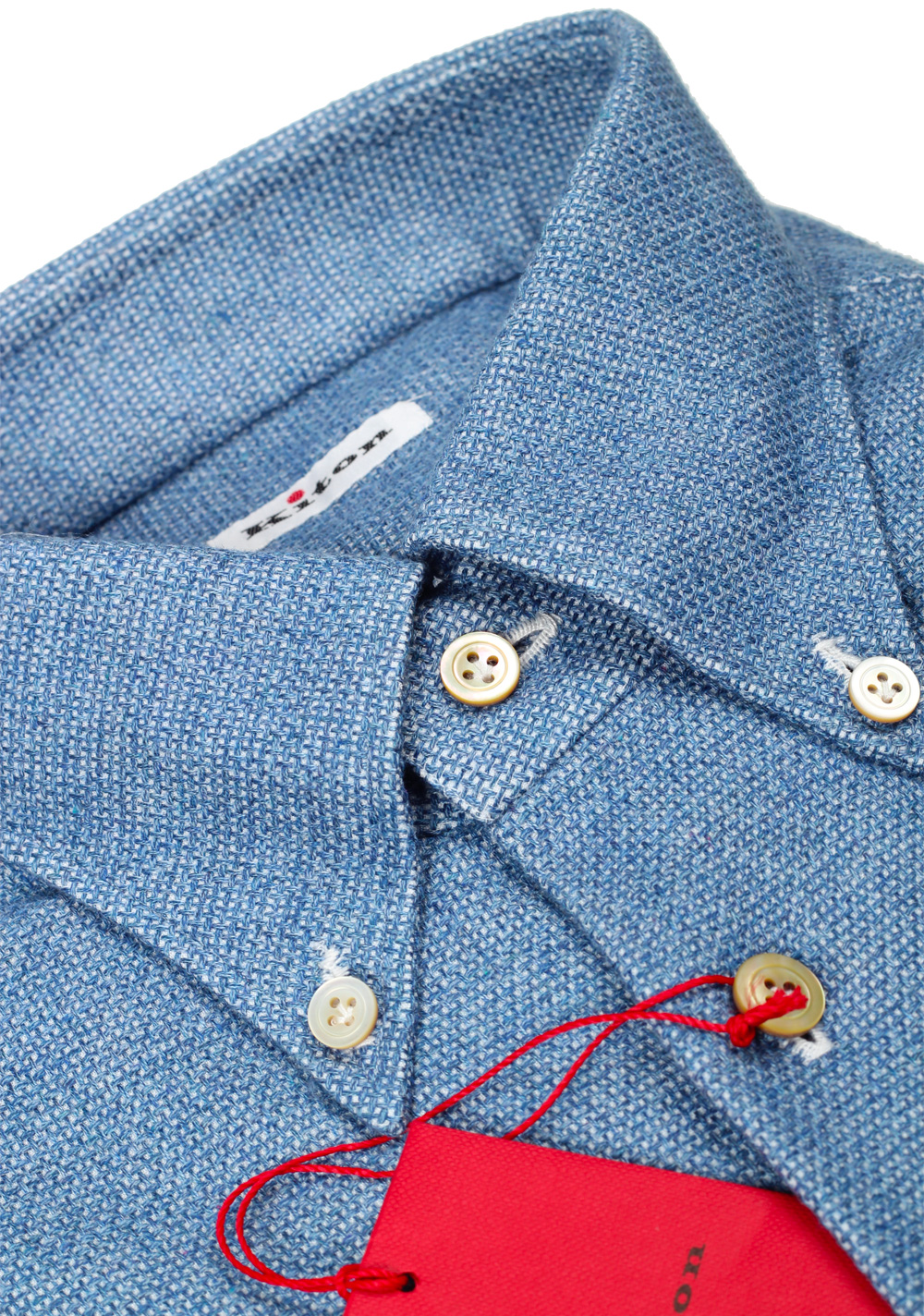 Kiton Solid Blue Button Down Shirt 42 / 16,5 U.S. | Costume Limité