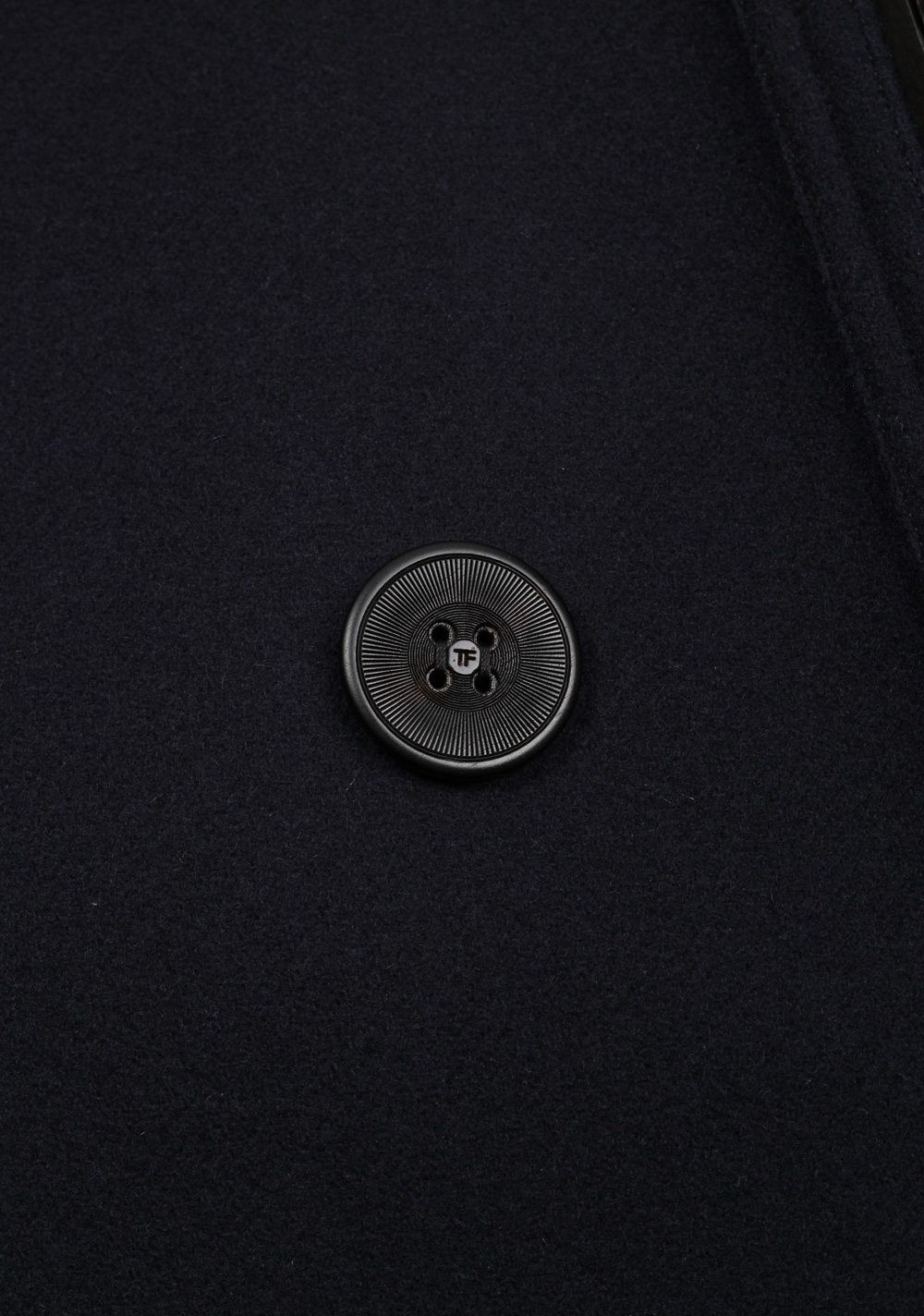 TOM FORD Navy Pea Coat Size 54 / 44R U.S. Outerwear | Costume Limité