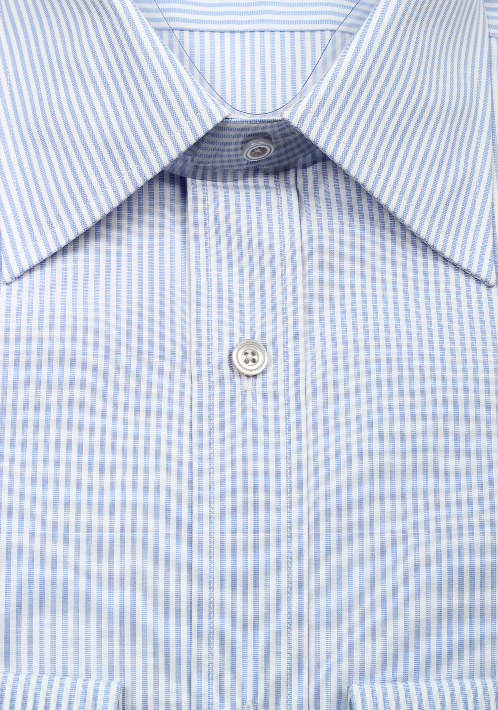 TOM FORD Striped White Blue Dress Shirt Size 40 / 15,75 U.S. | Costume Limité