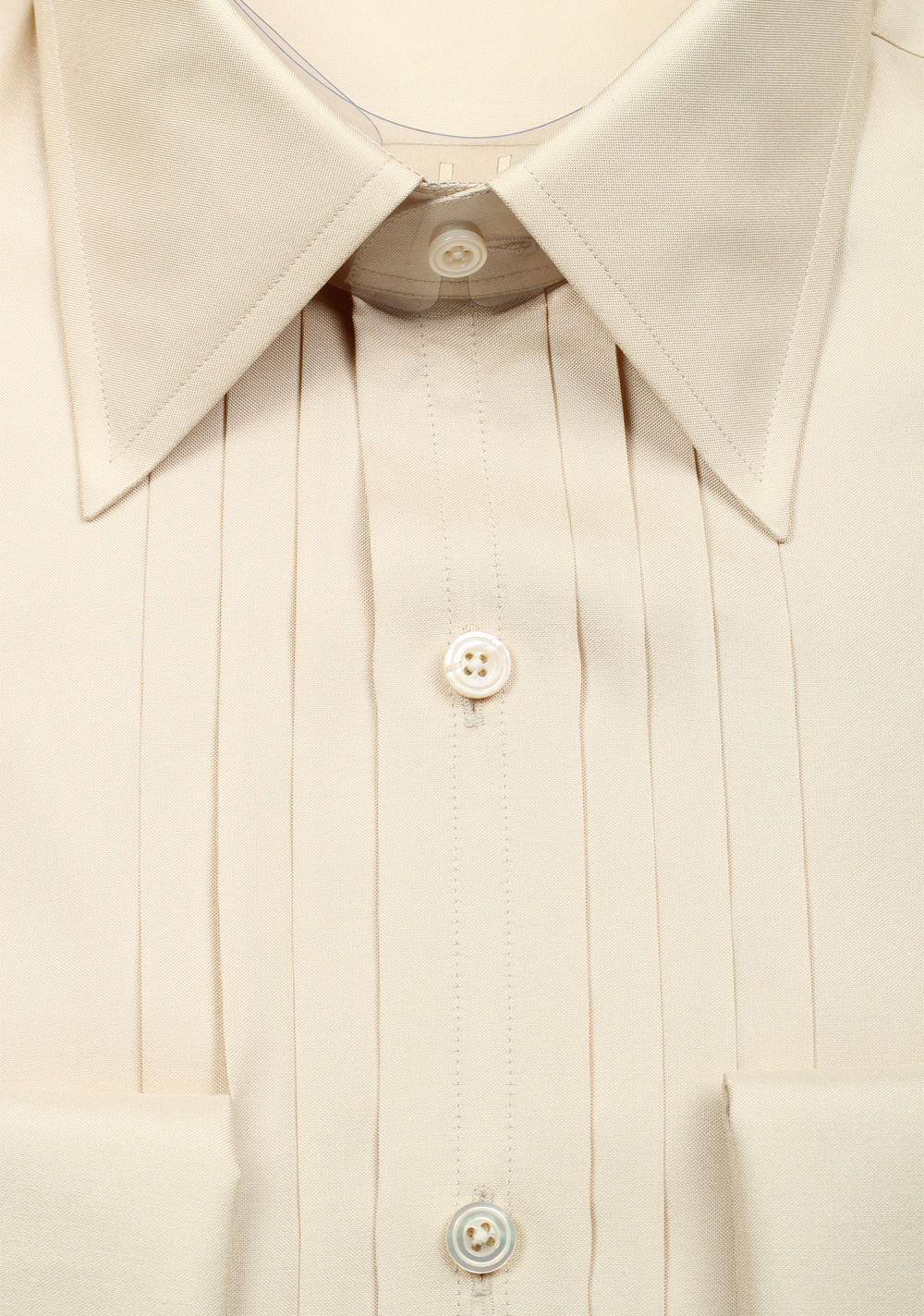 TOM FORD Solid Off White Charmeuse Evening Tuxedo Shirt Size 40 / 15,75 U.S. | Costume Limité