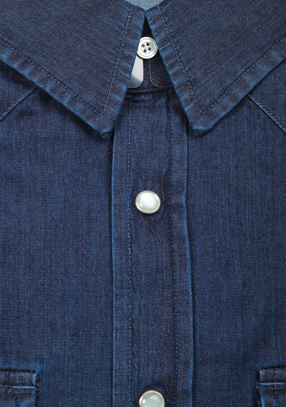 TOM FORD Solid Blue Denim Casual Shirt Size 41 / 16 U.S. | Costume Limité