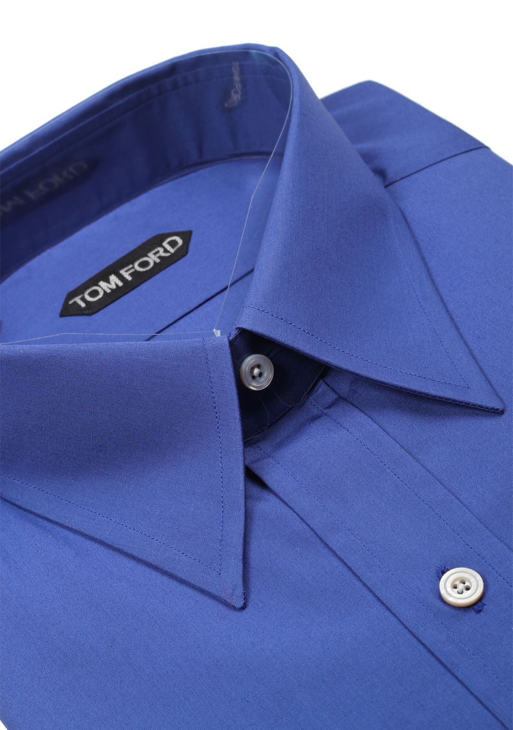 TOM FORD Solid Blue Dress Shirt Size 42 / 16,5 U.S. | Costume Limité