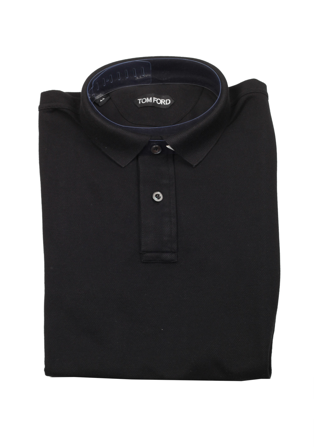 TOM FORD Black Piquet Short Sleeve Polo Shirt Size 44 / 34R U.S. | Costume Limité