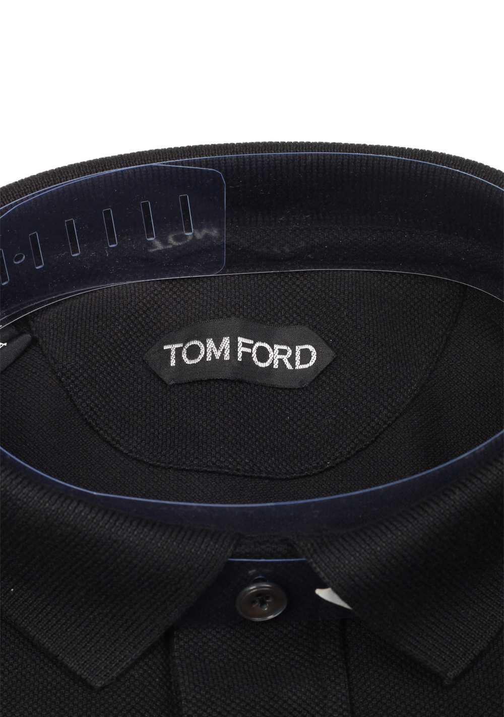TOM FORD Black Piquet Short Sleeve Polo Shirt Size 44 / 34R U.S. | Costume Limité
