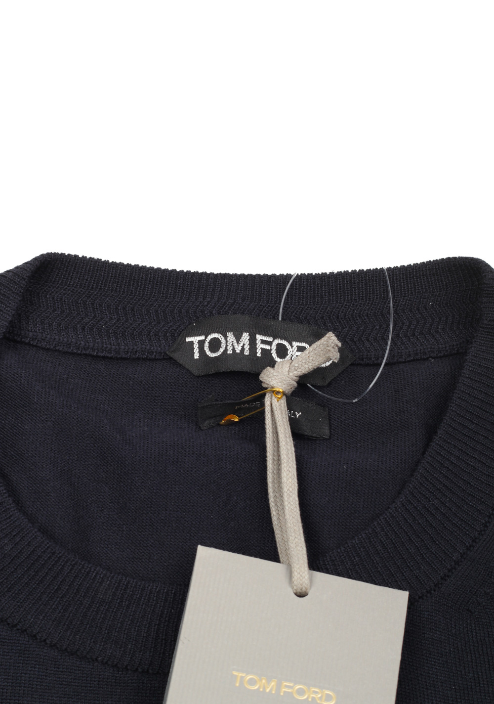 TOM FORD Blue Crew Neck Sweater Size 54 / 44R U.S. Merino Wool | Costume Limité