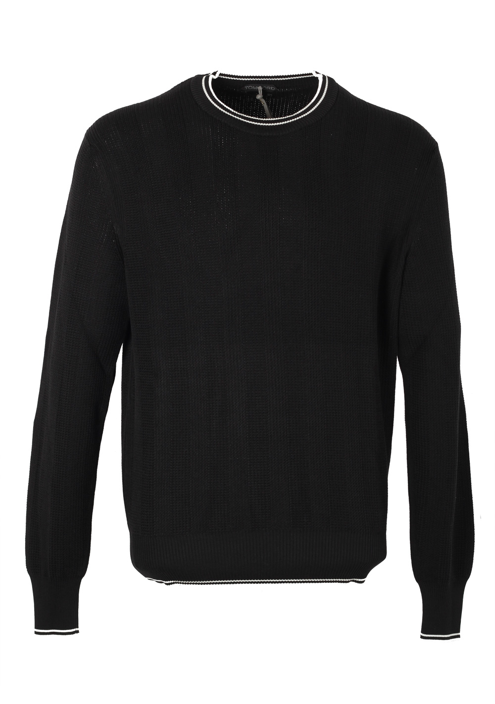 TOM FORD Black Crew Neck Sweater Size 54 / 44R U.S. Silk Cotton ...