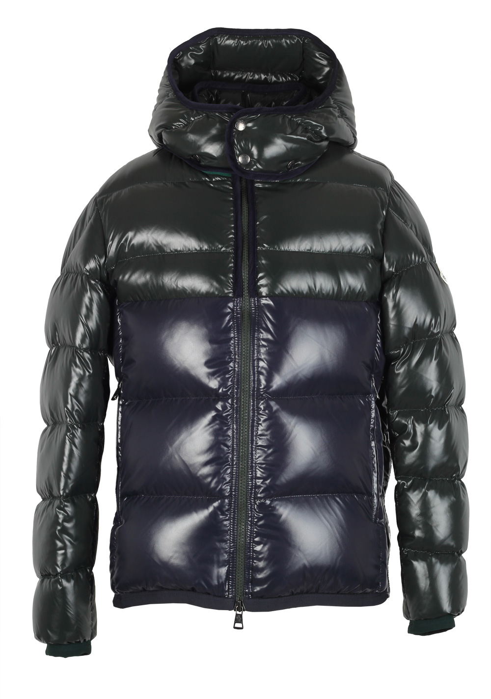 Moncler Blue Green Harry Quilted Down Jacket Coat Size 1 / S / 46 / 36 U.S. | Costume Limité