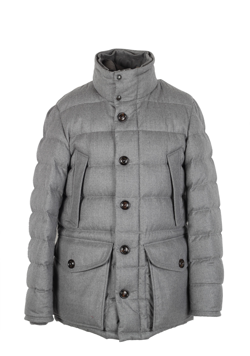 Moncler Gray Rethel Quilted Down Jacket Coat Size 5 / XL / 54 / 44 U.S. | Costume Limité