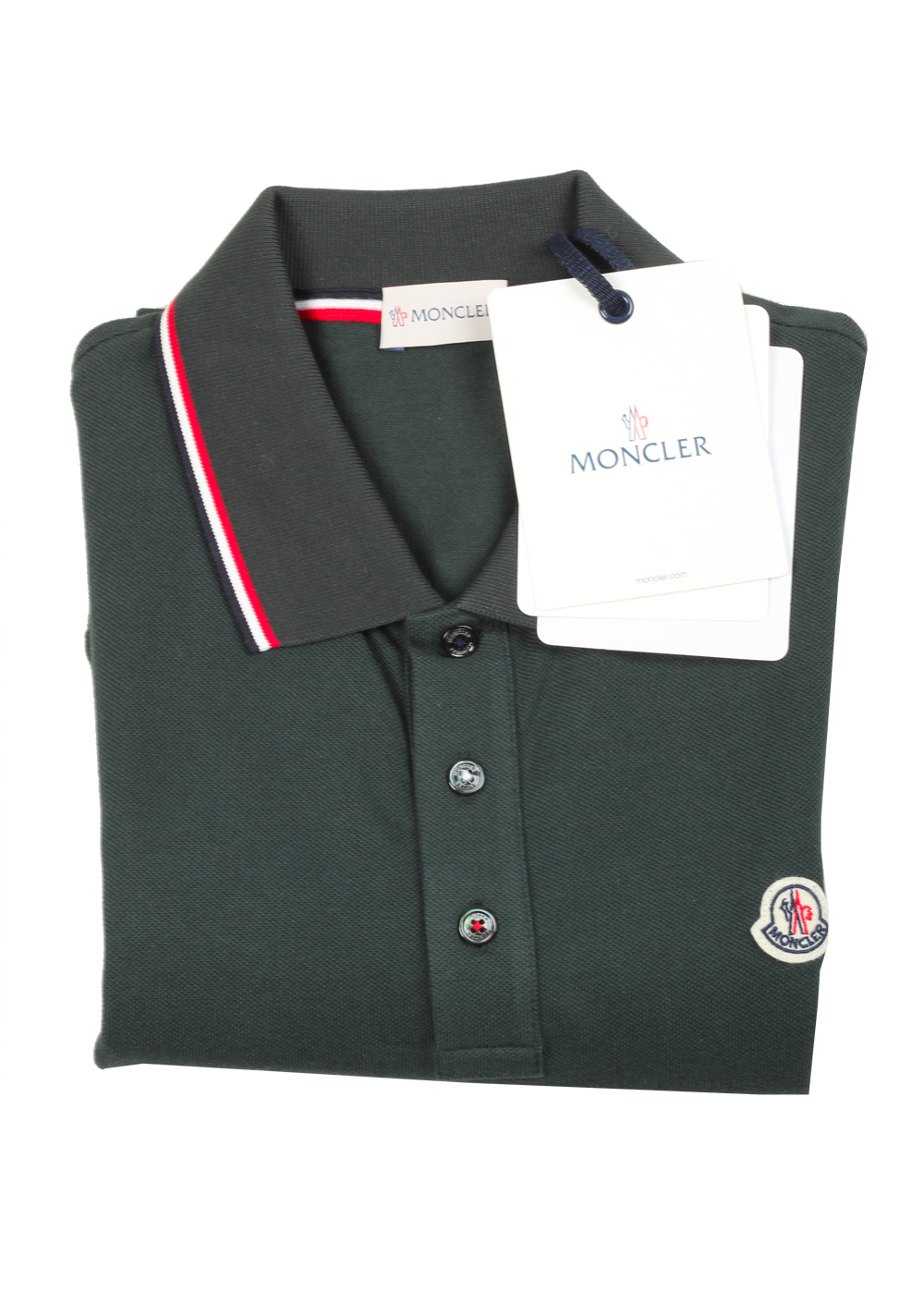 Moncler Green Long Sleeve Polo Shirt Size L / 40R U.S. | Costume Limité