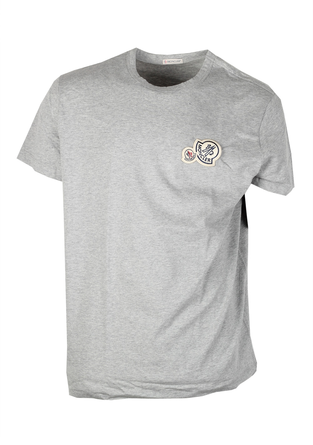 Moncler Gray Brand Patch Crew Neck Tee Shirt Size XXL / 44R U.S. | Costume Limité