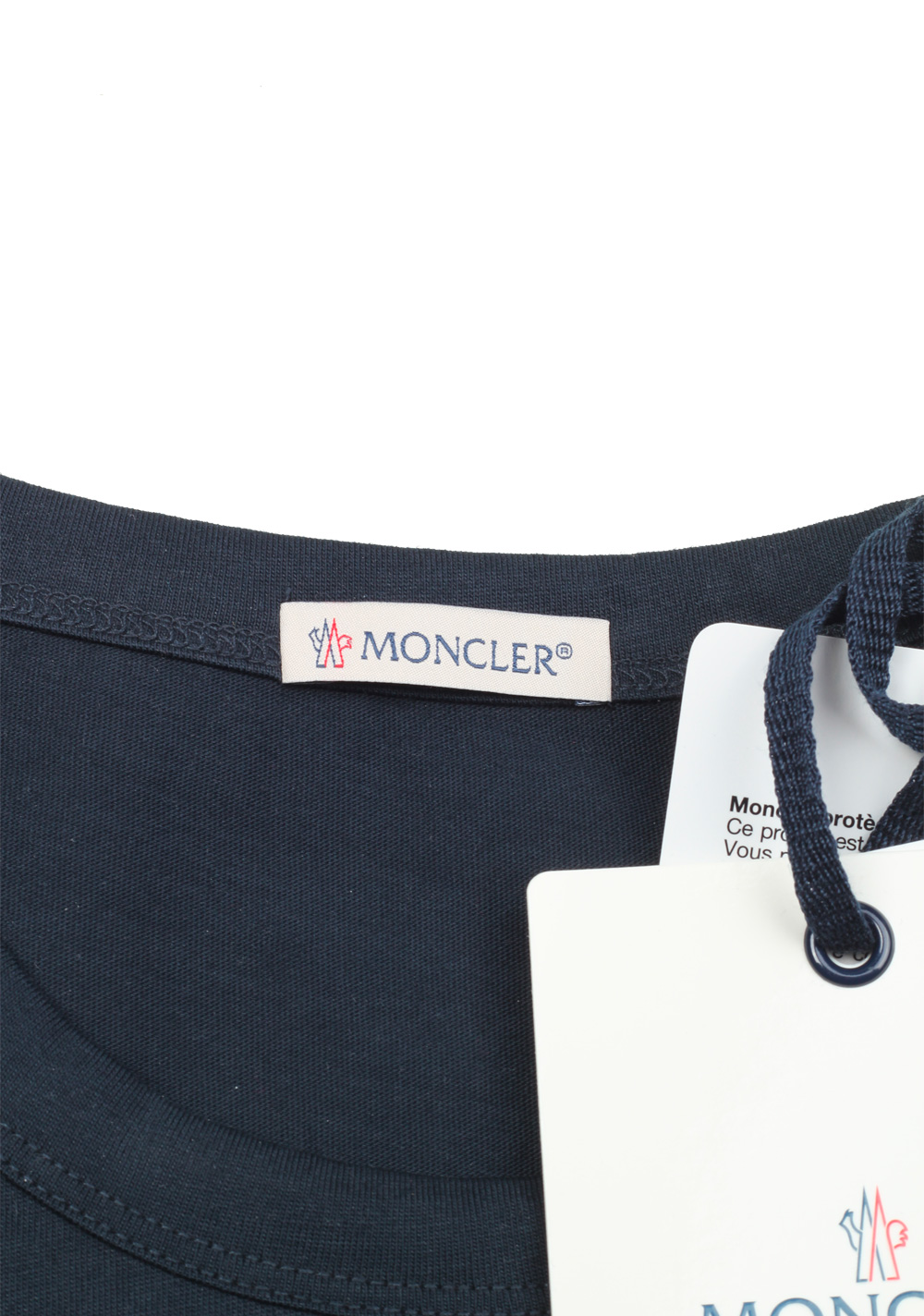 Moncler Blue Brand Patch Crew Neck Tee Shirt Size XXL / 44R U.S. | Costume Limité