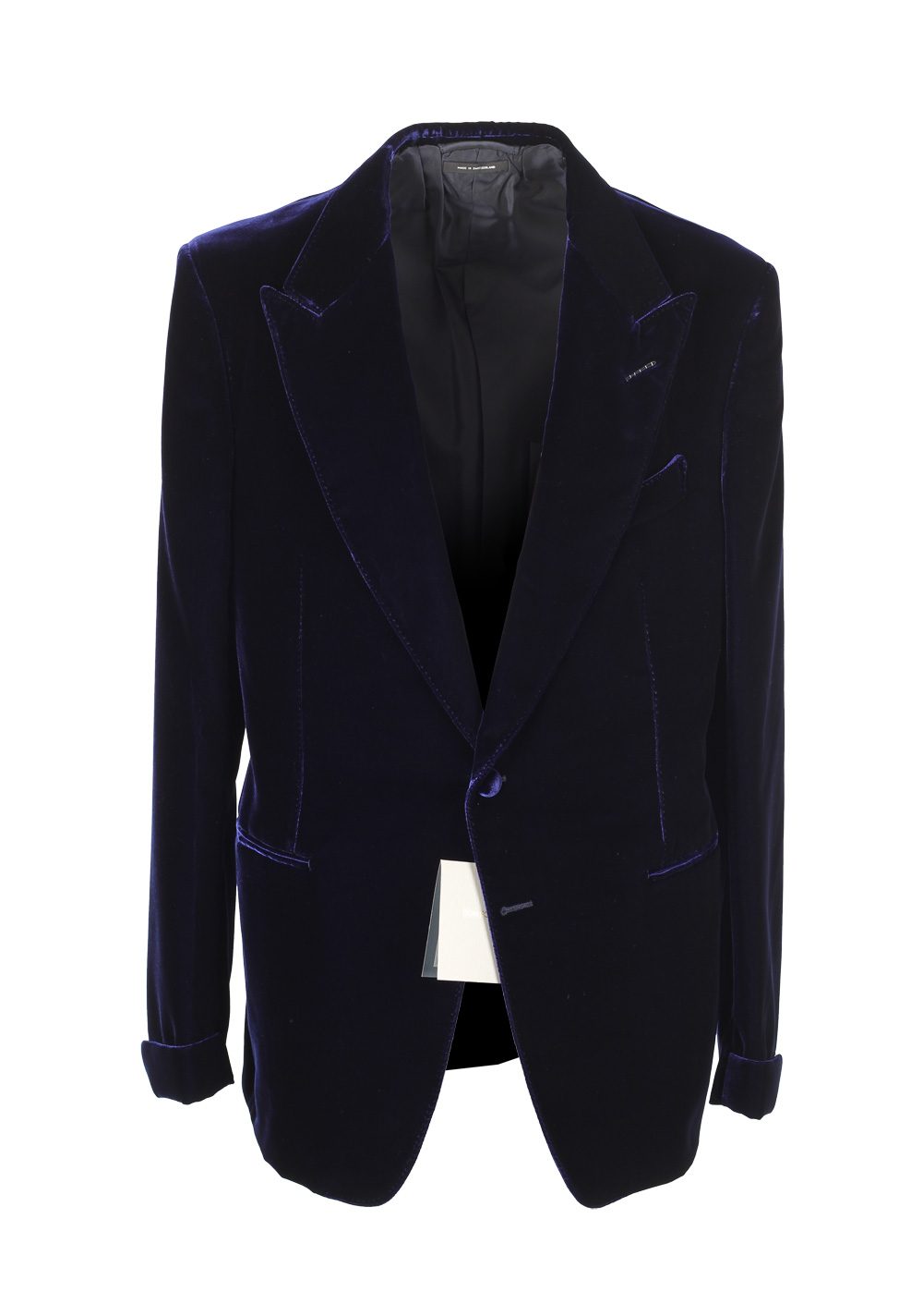 TOM FORD Shelton Blue Sport Coat Velvet Tuxedo Dinner Jacket Size 50L / 40L U.S. | Costume Limité