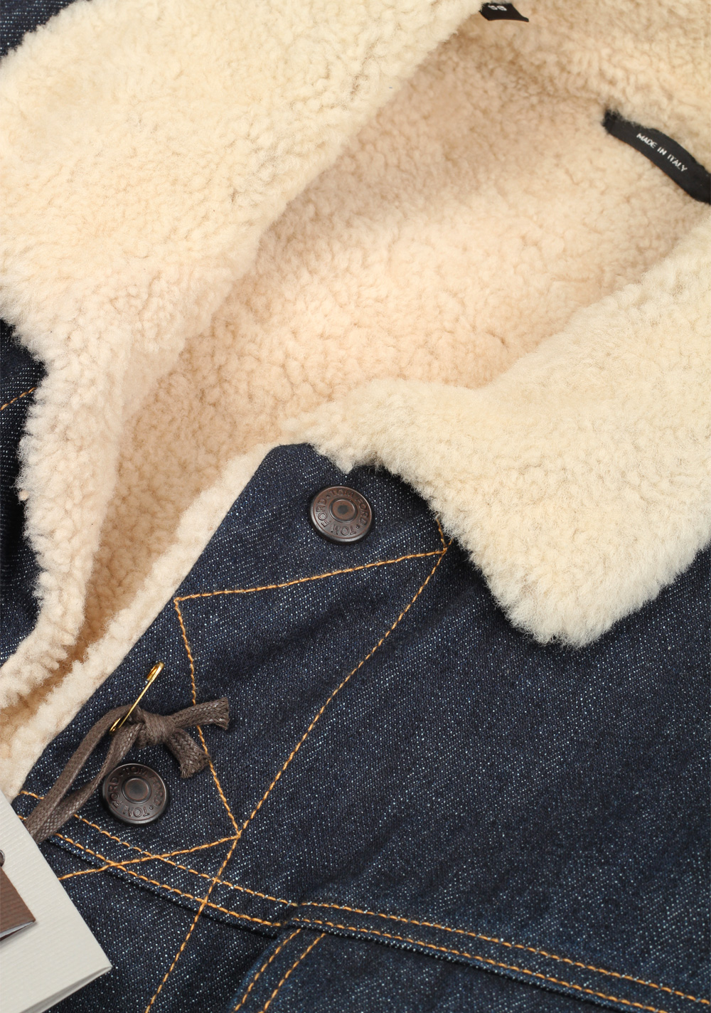 TOM FORD Denim Jacket with Shearling Lining Size 56 / 46R U.S. Outerwear | Costume Limité