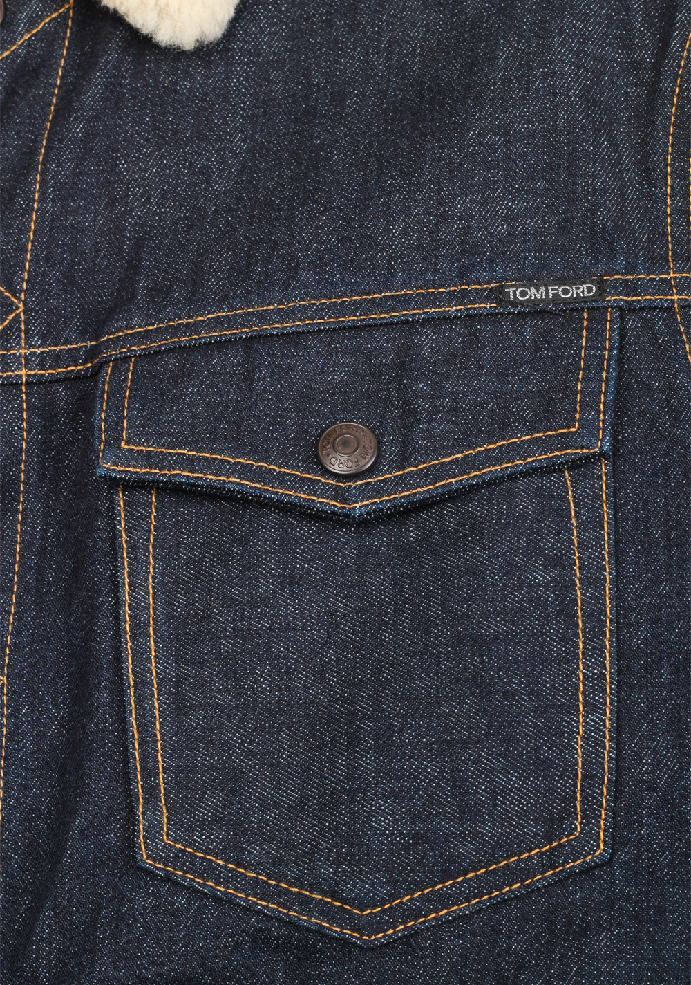 TOM FORD Denim Jacket with Shearling Lining Size 56 / 46R U.S. Outerwear | Costume Limité