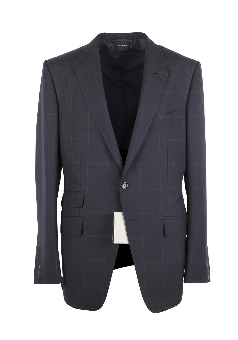 TOM FORD O’Connor Checked Blue Suit Size 52 / 42R U.S. Wool Mohair Fit Y | Costume Limité
