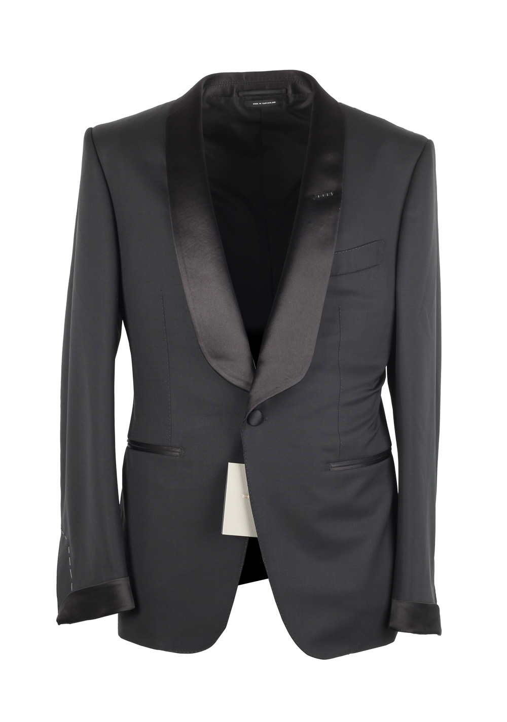 TOM FORD O’Connor Black Shawl Collar Tuxedo Smoking Suit Size 48C / 38S U.S. Fit Y | Costume Limité