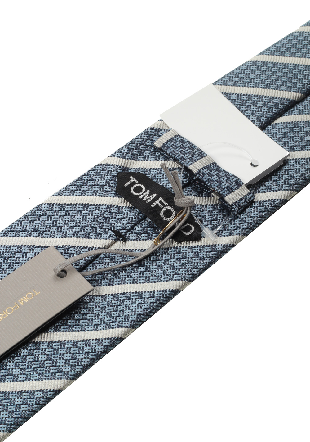 TOM FORD Striped Blue Tie In Silk | Costume Limité