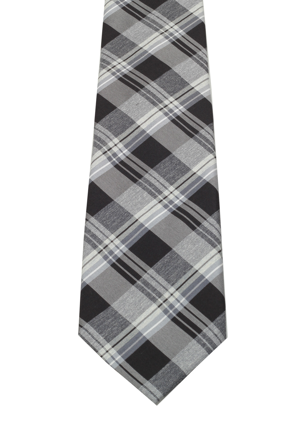 TOM FORD Checked Gray Tie In Silk | Costume Limité