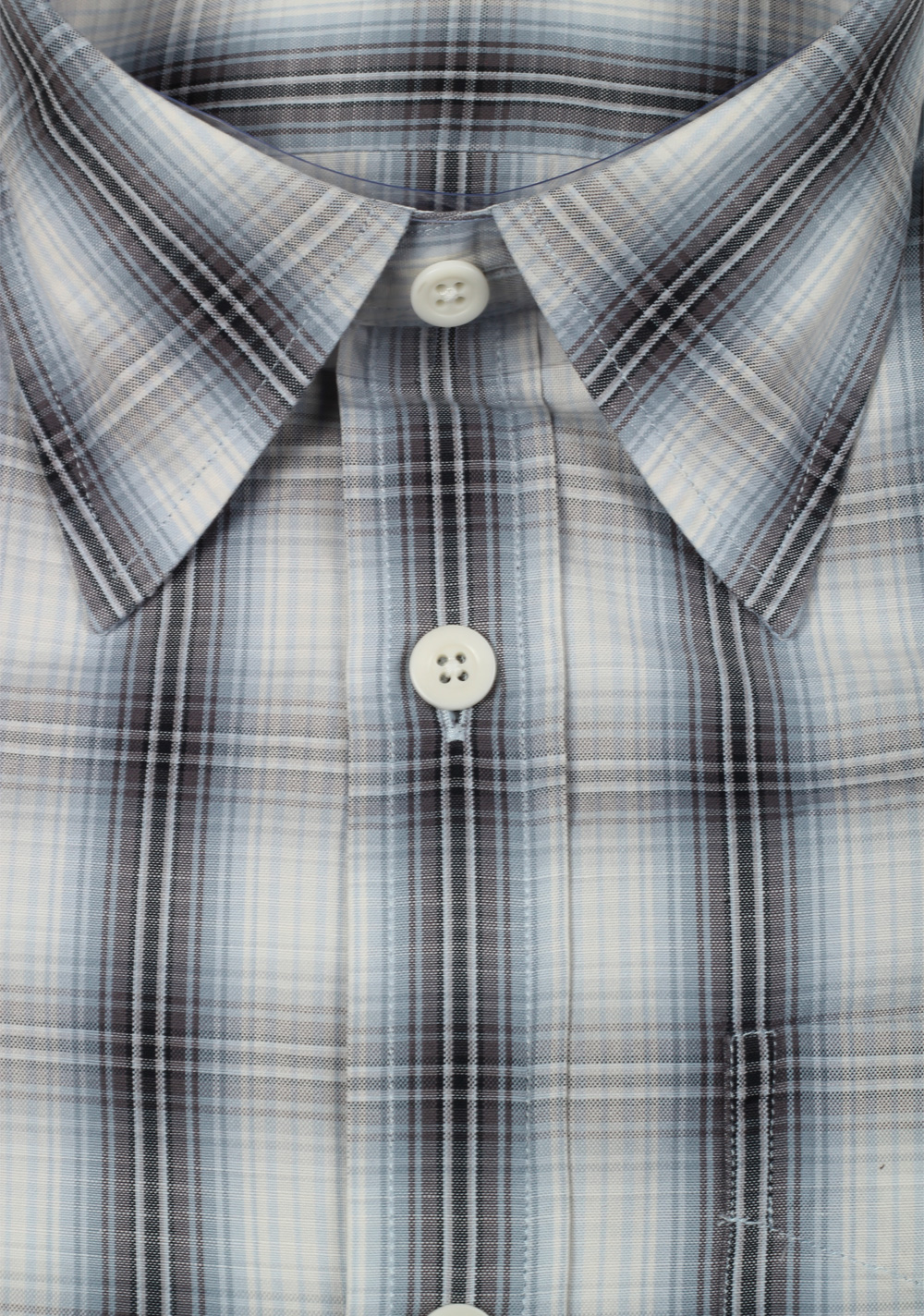 TOM FORD Checked Gray Blue Casual Shirt Size 42 / 16,5 U.S. | Costume Limité