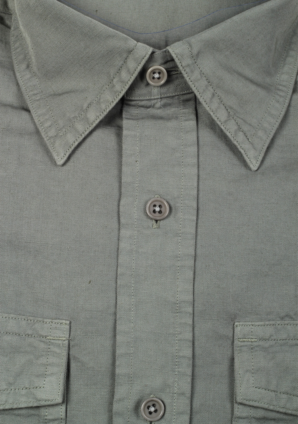 TOM FORD Solid Green Casual Shirt Size 42 / 16,5 U.S. | Costume Limité