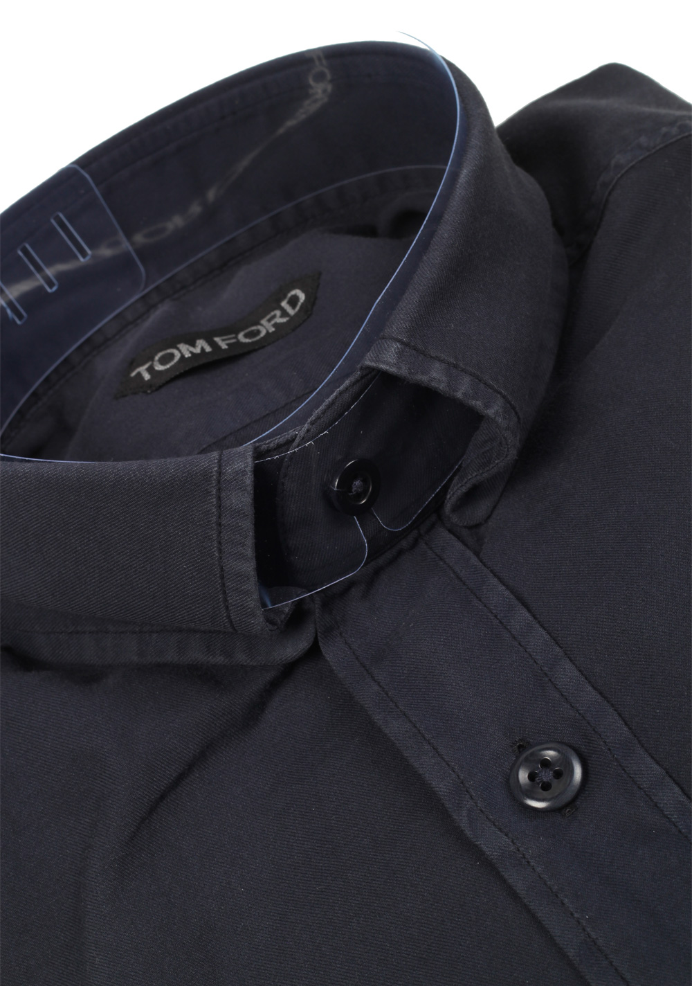 TOM FORD Solid Blue Casual Shirt Size 44 / 17,5 U.S. | Costume Limité