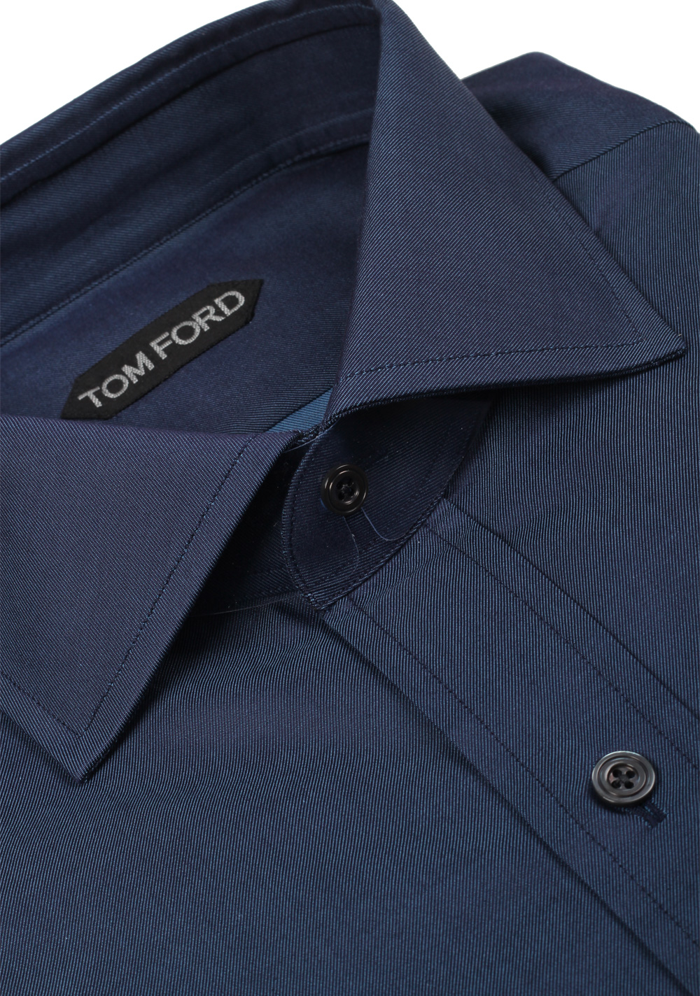 TOM FORD Solid Blue Dress Shirt Size 41 / 16 U.S. | Costume Limité