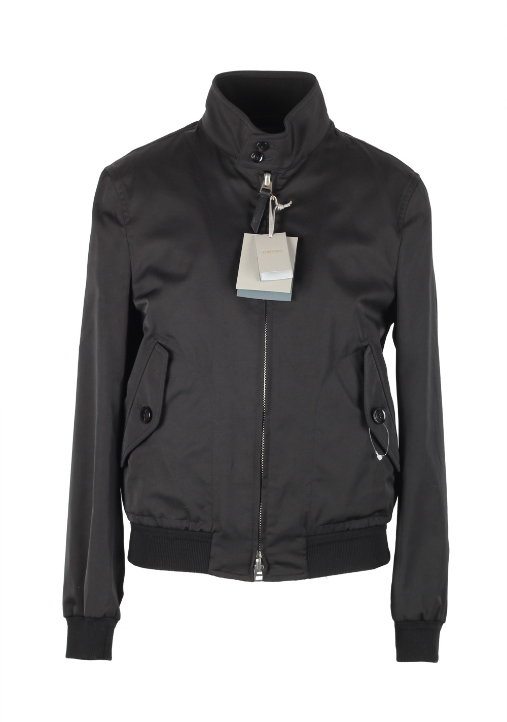 TOM FORD Black Zipper Jacket Coat Size 48 / 38R U.S. Outerwear | Costume Limité