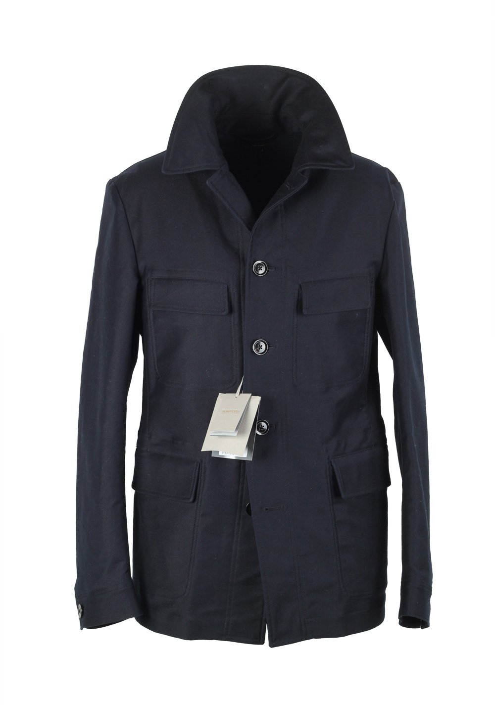 TOM FORD Blue Field Jacket Coat Size 48 / 38R U.S. Outerwear | Costume Limité