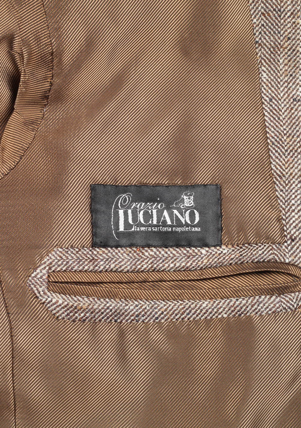 Orazio Luciano Beige Sport Coat Size 50 / 40R U.S. In Linen Silk | Costume Limité