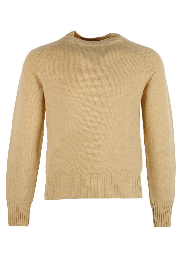 TOM FORD Yellow Crew Neck Sweater Size 48 / 38R U.S. In Cashmere Linen - thumbnail | Costume Limité